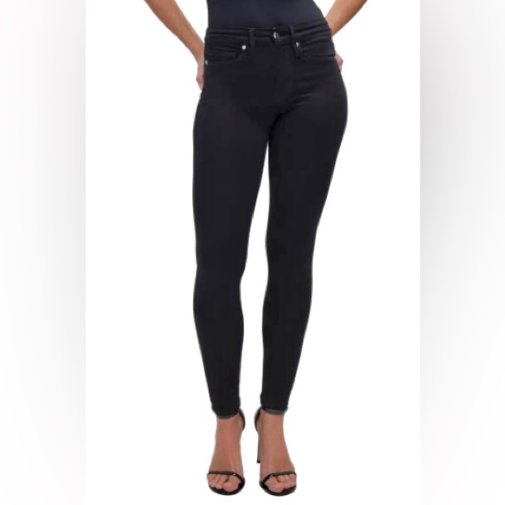Good American Black High Rise Skinny Jeans